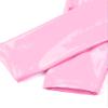 ACSUSS Womens Hollow Out Crotchless Jumpsuit Open Chest Long Sleeve Mock Neck Patent Leather Bodysuit Hot Pink Medium view 3