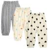 Toddler Cotton Linen Long Pants Kids Baby Girls Soft Floral Bloomers Summer Fall Harem Trousers Joggers Bottom (3PC J,4-5T,US,Age,4 Years,5 Years,Little Kid) view 1