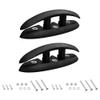 2 Pack 5" Folding Flip Up Cleats, Boat Marine Dock Cleat with Mouting Screws for Boat Mini Tugboat Yachts Black Nylon view 1