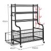 Gym rack for home gym,Weight Rack for Dumbbells,All in One Home Gym Storage Rack,Dumbbell Rack,Yoga Mat Storage Racks,4 Tier Fitness Equipment Storage Organizer,Wheels and Hooks view 2