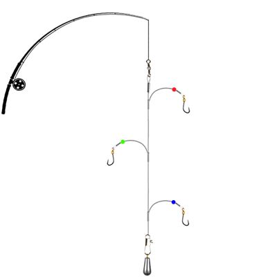SENYUBBY High Strength 7 Strands Steel Wire Leader Rigs with Hooks Swivels Snap Connect,Saltwater Fishing Assecories Steel Wire Leader with Nylon-Coating
