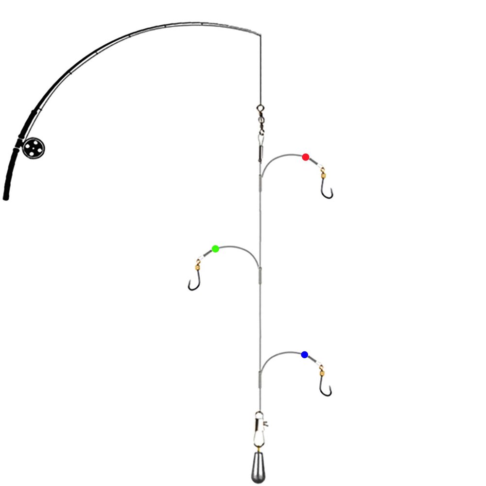SENYUBBY High Strength 7 Strands Steel Wire Leader Rigs with Hooks Swivels Snap Connect,Saltwater Fishing Assecories Steel Wire Leader with Nylon-Coating