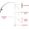 SENYUBBY High Strength 7 Strands Steel Wire Leader Rigs with Hooks Swivels Snap Connect,Saltwater Fishing Assecories Steel Wire Leader with Nylon-Coating view 3
