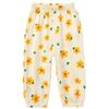 Toddler Cotton Linen Long Pants Kids Baby Girls Soft Floral Bloomers Summer Fall Harem Trousers Joggers Bottom (3 Pack B,4-5T,US,Age,4 Years,5 Years,Little Kid) view 4