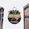 Ymaotrade Football Sign for Front Door, Faith Family Football Wood Wall or Door Hanger Football Season and Waiting for Football Season 12" view 3