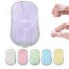 Nirelief Portable Paper Soap 6 Boxes/300 Sheets, Disposable Pp Housing Hand Washing Soap Flake Sheet for Outdoor Camping Hotel Travel Soap Flakes Soap Leaves Portable Soap view 1