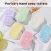 Nirelief Portable Paper Soap 6 Boxes/300 Sheets, Disposable Pp Housing Hand Washing Soap Flake Sheet for Outdoor Camping Hotel Travel Soap Flakes Soap Leaves Portable Soap view 2