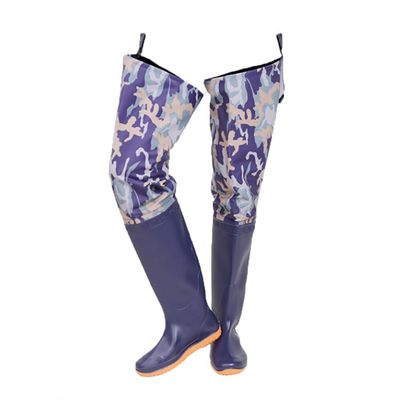 Hip Waders 80cm High Buttocks with Adjustable Buckle for Wading Boots, Suitable for Outdoor Fishing/Farming/car Driving (Color : Blue, Size : 8.5)