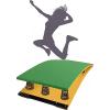 RENLXFI Gymnastics Springboard, Pro Curved Spring Board Elastic Ramp with 6 Spring, Sport Equipment for Vaulting Training orTeens Backflip High Jump view 1