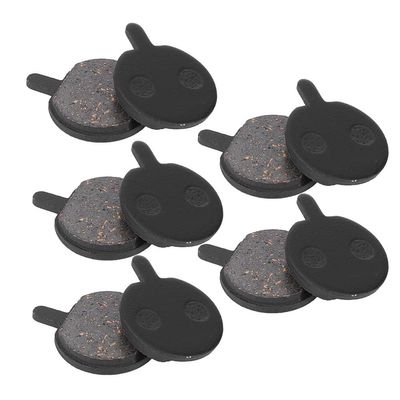 Bikes Disc Brake Pads, 5 Pair L-02 Black Resin Mute Mountain Bikes Disc Brake Pad Replacement Cycling Accessory fot Camping Outdoor Mountain Bikes, 0.86x1.13x0.16inch