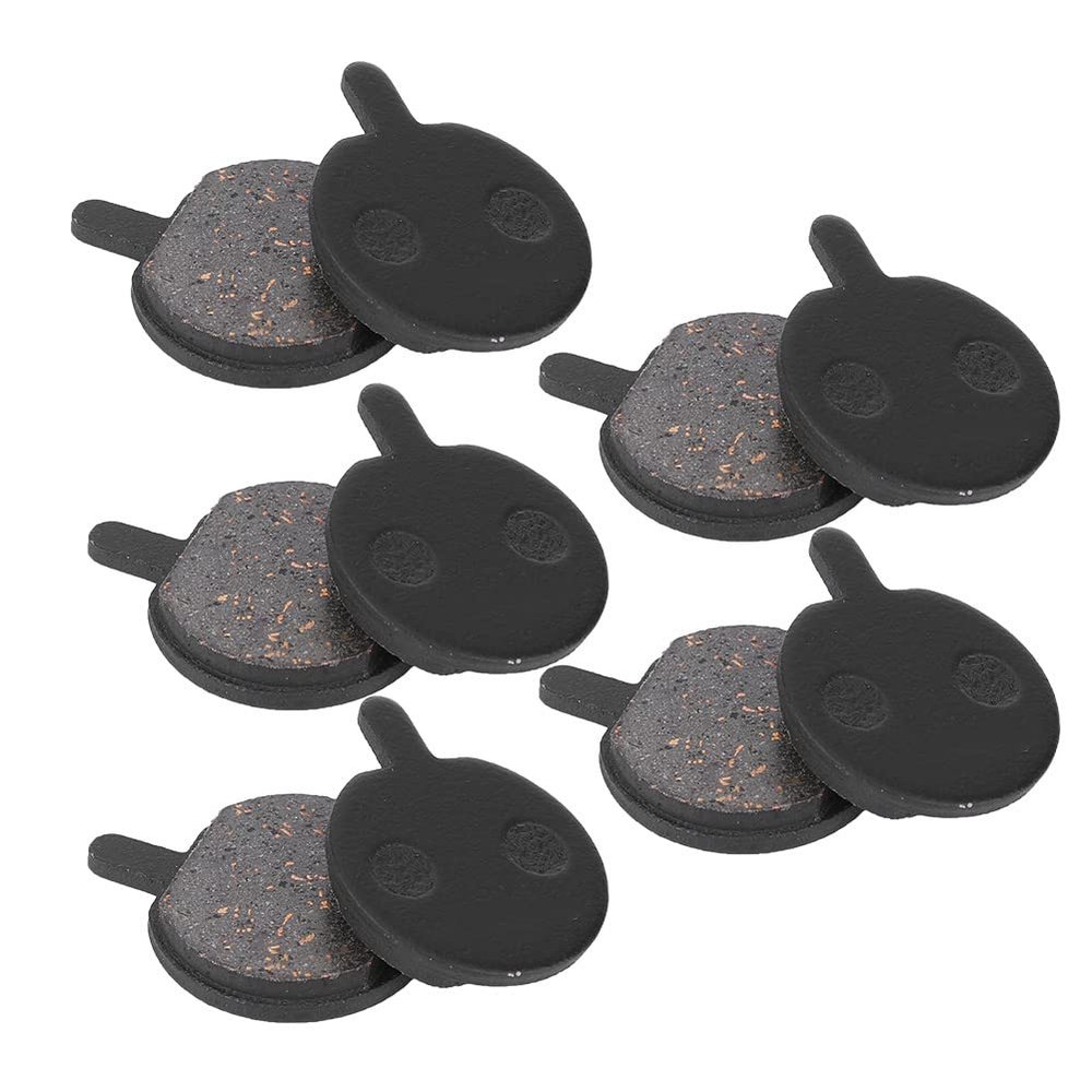 Bikes Disc Brake Pads, 5 Pair L-02 Black Resin Mute Mountain Bikes Disc Brake Pad Replacement Cycling Accessory fot Camping Outdoor Mountain Bikes, 0.86x1.13x0.16inch