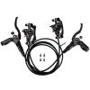 MirOdo Mountain Bike Bicycle Hydraulic Disc Brake Set Dual-Piston Scooter Disc Brake with Left Front 800mm Right Rear 1450mm Brake Hose Aluminum CNC Hydraulic Disc Brakes (Color : Black) view 1