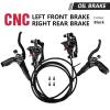 MirOdo Mountain Bike Bicycle Hydraulic Disc Brake Set Dual-Piston Scooter Disc Brake with Left Front 800mm Right Rear 1450mm Brake Hose Aluminum CNC Hydraulic Disc Brakes (Color : Black) view 2