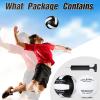 Lenwen 2 Pack Beach Volleyball Official Size 5 for Indoor Outdoor, Waterproof Soft Volleyball with Pump for Adult Beginner Beach Game Gym(White, Black-White) view 3