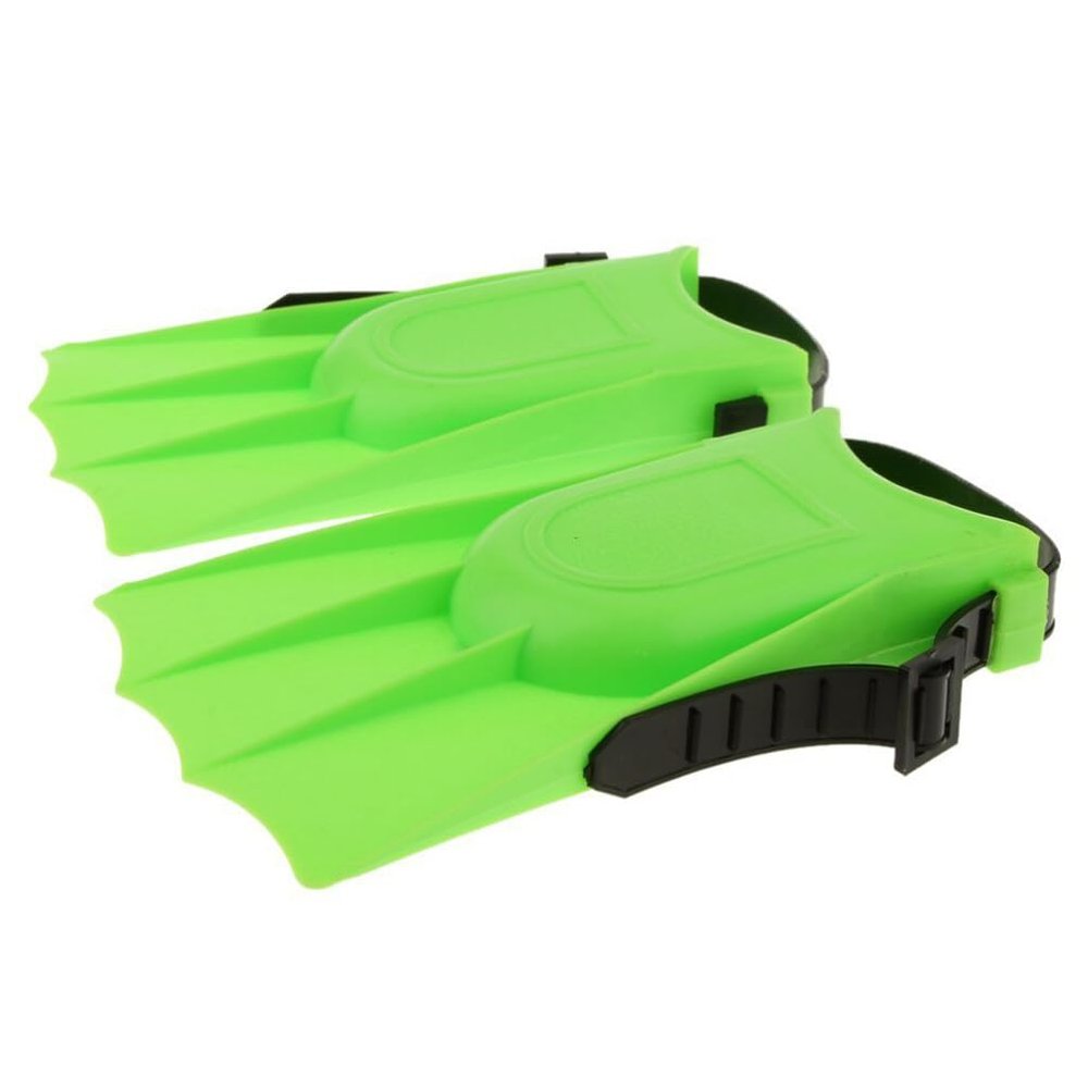 INOOMP Boys and Girls Diving Fins Snorkeling Flippers Adjustable Strap Swimming Flippers for Youth Soft Material 25-30 Sizes