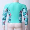 Jhaoyu Kids Girls Printed Long Sleeve Rash Guard Swimsuit Zipper Bathing Suit UV Sun Protection Swim Shirt Mint Green 12 Years view 4