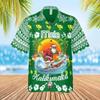 Mele Kalikimaka Santa Surfing Hawaiian Shirt Merry Christmas in July Summer Funny Hawaiian Shirt (Adult, XX-Large, Green) view 4