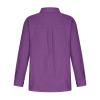 2023 Linen Tops for Women Loose Fit Ladies Summer Tops and Blouses 2023 Fashion Cotton Linen Shirts Collared Button Down Business Casual Work Blouse Purple S view 3