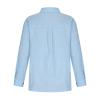 2023 Womens Tops Summer 2023 Ladies Summer Tops and Blouses 2023 Fashion Cotton Linen Shirts Collared Button Down Business Casual Work Blouse Light Blue 3X view 4
