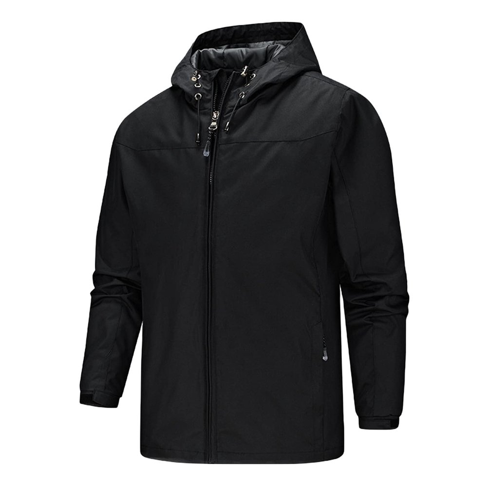 Mens Tactical Jacket Outdoor Waterproof Soft Shell Hooded Military Windbreaker Hooded Rain Coat Water Resistant Fall Winter Hiking Windbreaker Jackets Shell Raincoat with Hood On