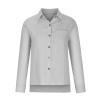 2023 Long Sleeve Summer Tops for Women Ladies Summer Tops and Blouses 2023 Fashion Cotton Linen Shirts Collared Button Down Business Casual Work Blouse Gray 4X view 3