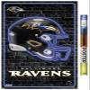 NFL Baltimore Ravens - Neon Helmet 23 Wall Poster, 34L" x 22.4W", Poster & Clip Bundle view 1
