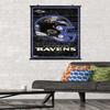 NFL Baltimore Ravens - Neon Helmet 23 Wall Poster, 34L" x 22.4W", Poster & Clip Bundle view 2