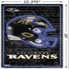 NFL Baltimore Ravens - Neon Helmet 23 Wall Poster, 34L" x 22.4W", Poster & Clip Bundle view 3