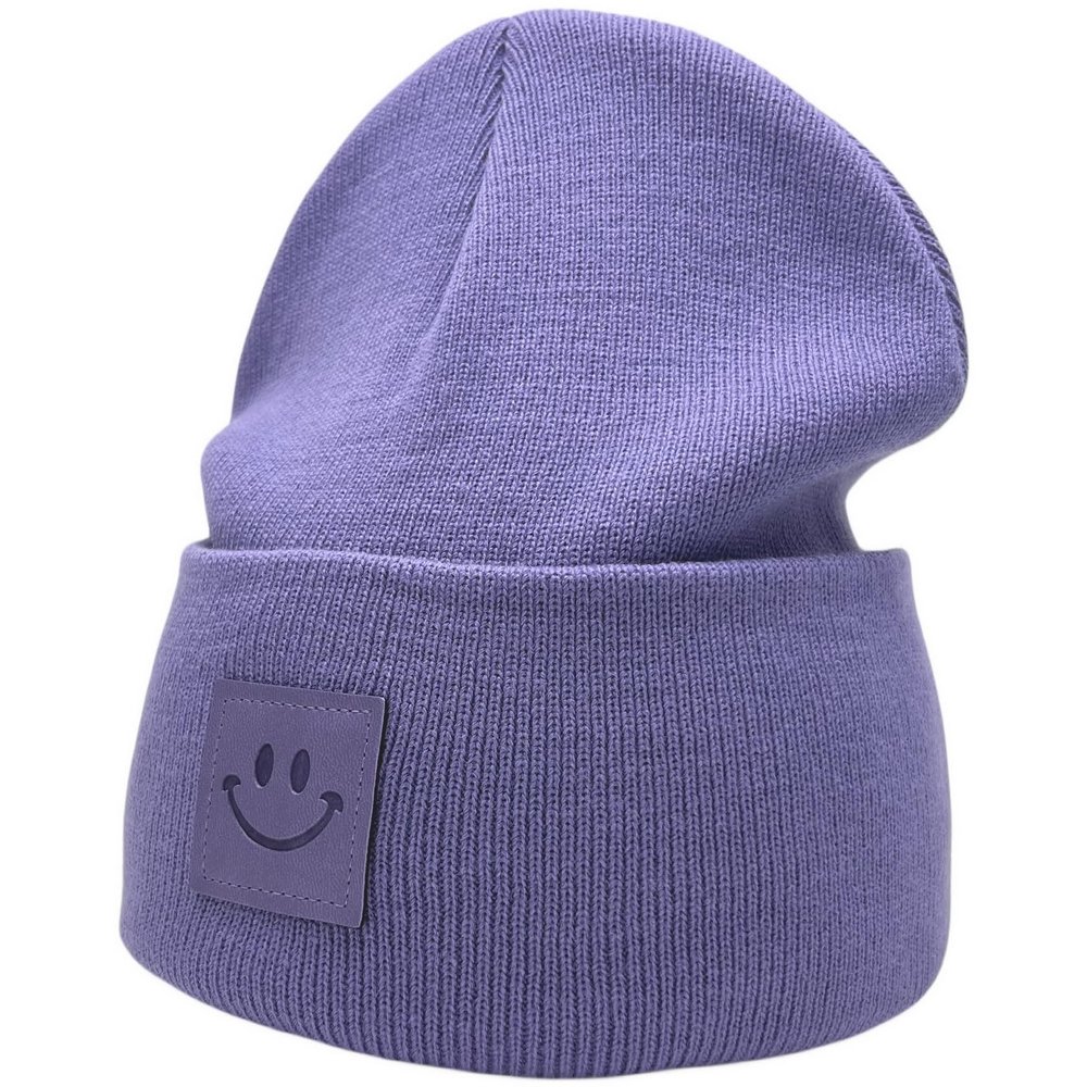 55cube Knit Cuffed Beanie for Women & Men - Stay Warm and Stylish All Season Heather Purple Beanie