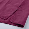3/4 Sleeve Cotton Linen Shirts for Women Plus Size Crew Neck Solid Color Blouse Side Slit Loose Fit Tunic Tops Purple view 2