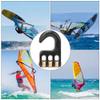 Pilipane for Easy Downhauling, Black Universal Windsurf Rigging Pulley Hook, for Long-Lasting Aluminium Alloy 3 Wheel Rigging Pulley Hook, Windsurfing Accessories view 2