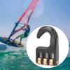 Pilipane for Easy Downhauling, Black Universal Windsurf Rigging Pulley Hook, for Long-Lasting Aluminium Alloy 3 Wheel Rigging Pulley Hook, Windsurfing Accessories view 3