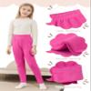 Kiiavoro Girls Fleece Lined Leggings Cotton Kids Winter Warm Leggings Thick Thermal Tights Pants 2 Pack, Black, Rose Red 7-8Y view 4