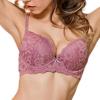 Women's Push Up Lace Comfort Padded Embroidered Underwire Support Perfect Everyday Bra Lift Up Add One Cup Lavender view 3