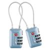 TSA Accepted Luggage Travel Lock, Set-Your-Own Combination Lock for School Gym Locker, Luggage Suitcase Baggage Locks, Filing Cabinets, Toolbox, Case Arctic Blue, 2 Pack (Limited Edition) view 1