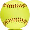 OMYOPY Official Size Softballs 12" Softballs Fastpitch Practice Softball, Unmarked & Leather Covered Training Ball for Games, Practice and Training view 1