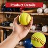 OMYOPY Official Size Softballs 12" Softballs Fastpitch Practice Softball, Unmarked & Leather Covered Training Ball for Games, Practice and Training view 3