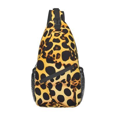 ZISHAK Fun Leopard Prints Unisex Casual Diagonal Chest Bag,Multipurpose Crossbody Shoulder Bag Travel Hiking Daypack