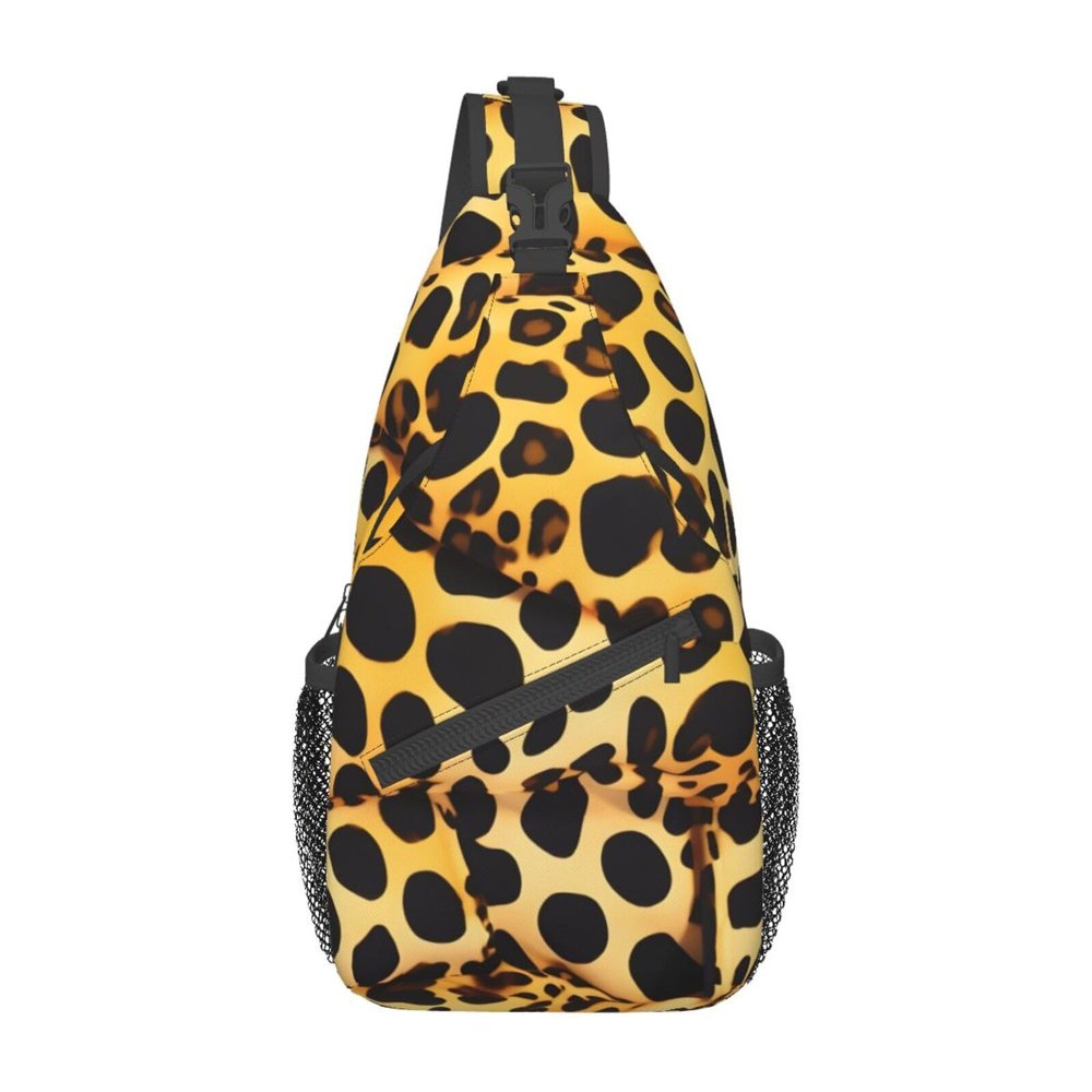 ZISHAK Fun Leopard Prints Unisex Casual Diagonal Chest Bag,Multipurpose Crossbody Shoulder Bag Travel Hiking Daypack