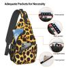 ZISHAK Fun Leopard Prints Unisex Casual Diagonal Chest Bag,Multipurpose Crossbody Shoulder Bag Travel Hiking Daypack view 4