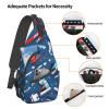 ZISHAK Ice Hockey Print Unisex Casual Diagonal Chest Bag,Multipurpose Crossbody Shoulder Bag Travel Hiking Daypack view 4