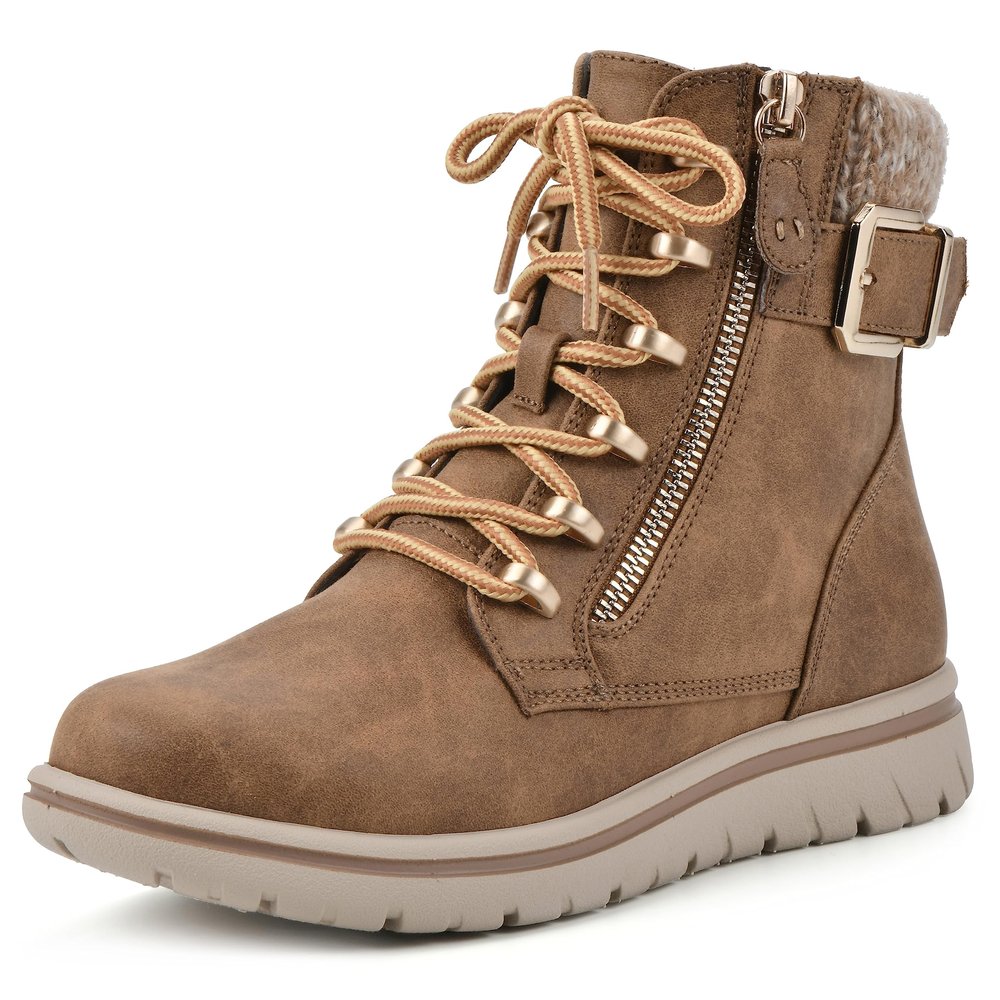 CLIFFS BY WHITE MOUNTAIN Women's Shoes Hearten City Hiker Boot, Tan/Fabric, 10 M