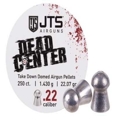 JTS Airguns Dead Center Precision .22 Caliber Pellets (22.07 Grain Domed)