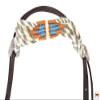 HILASON Western Wool Headstall Tack Grey & Off White | Head Stall view 2