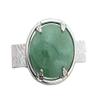1 3/5 INCH 25x18 OVAL GREEN AVENTURINE CAB GEMSTONE TIE CLIP TIE BAR EPTT100 view 1