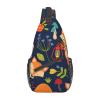 ZISHAK Cute Animal Fox Flower Unisex Casual Diagonal Chest Bag,Multipurpose Crossbody Shoulder Bag Travel Hiking Daypack view 1