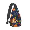 ZISHAK Cute Animal Fox Flower Unisex Casual Diagonal Chest Bag,Multipurpose Crossbody Shoulder Bag Travel Hiking Daypack view 2