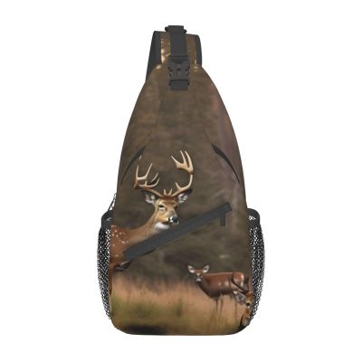 ZISHAK Deer Hunting Unisex Casual Diagonal Chest Bag,Multipurpose Crossbody Shoulder Bag Travel Hiking Daypack