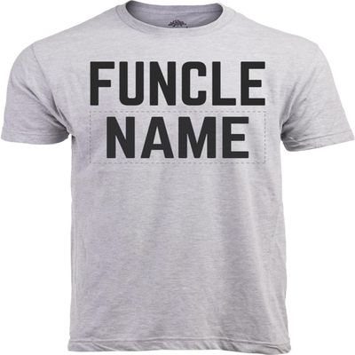 Ann Arbor T-shirt Co. Customized Funcle | Fun Funny Uncle New Baby Pregnancy Maternity Niece Nephew Men T-Shirt-(Grey,3XL)