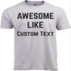 Ann Arbor T-shirt Co. Customized Awesome Like My Daughter | Funny Tee Shirt, Sarcastic Saying Humor Dad Joke T-Shirt for Father Grandpa Daddy-(Grey,L) view 1